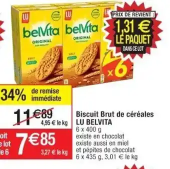 Cora x Carrefour Biscuit Brut de Céréales offre
