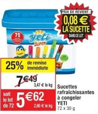 Cora x Carrefour Sucettes Rafraîchissantes offre