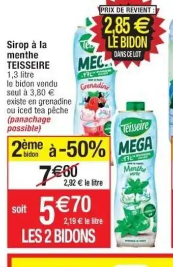 Cora x Carrefour Sirop à La Menthe offre