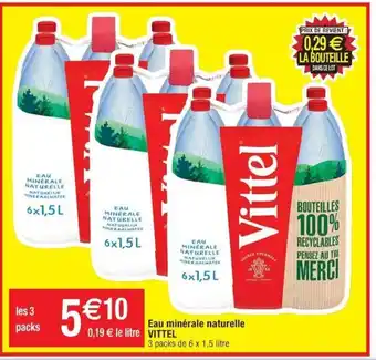 Cora x Carrefour Eau Minérale Naturelle Vittel offre