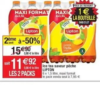 Cora x Carrefour Ice Tea Saveur Pêche offre