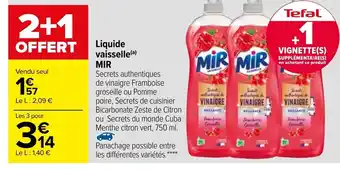 Carrefour Liquide Vaiselle MIR offre