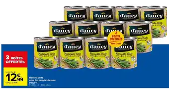 Carrefour Haricots verts extra fins rangés à la main d'Aucy offre