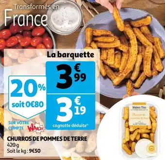 Auchan Churros de pommes de terre offre