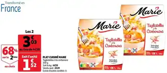 Auchan Marie plat cuisiné offre