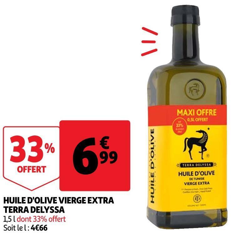 Promo Terra delyssa huile d'olive vierge extra chez Auchan