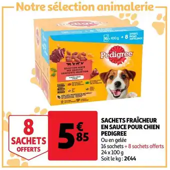 Auchan Pedigree sachets fraîcheur en sauce pour chien offre