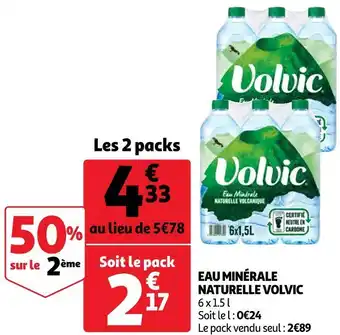 Auchan Volvic eau minérale naturelle offre