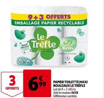 Auchan Le trèfle papier toilette maxi rouleau offre