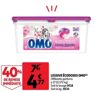Auchan Omo lessive écodoses offre