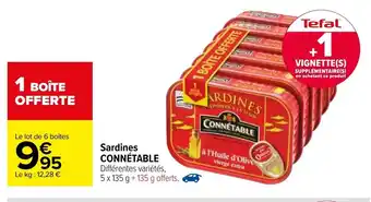 Carrefour Sardines Connétable offre
