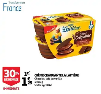 Auchan La laitière crème craquante offre