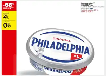 Carrefour Market Philadelphia fromage nature offre