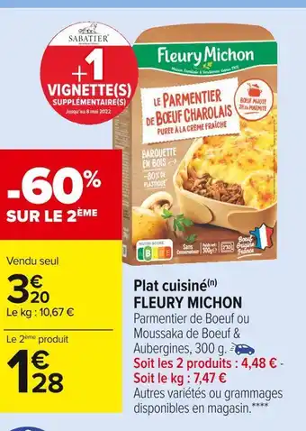 Carrefour Market Fleury michon plat cuisiné offre