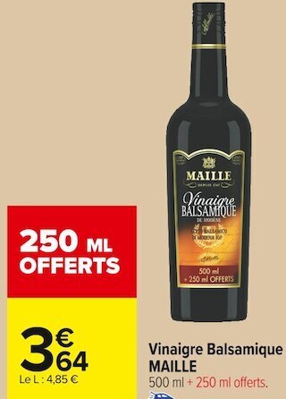 Carrefour Market Maille vinaigre balsamique offre