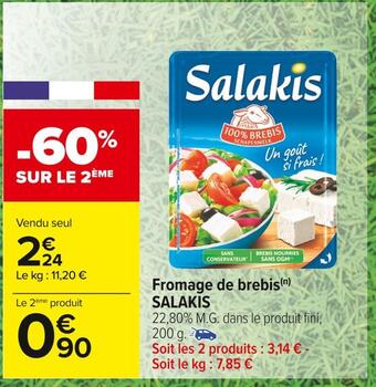 Carrefour Market Salakis fromage de brebis offre