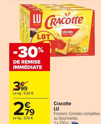 Carrefour Market Lu cracotte offre