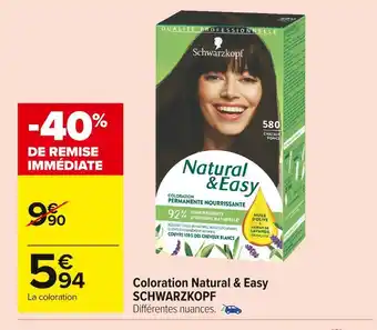 Carrefour Market Schwarzkopf coloration natural & easy offre