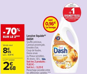Carrefour Market Dash lessive liquide offre