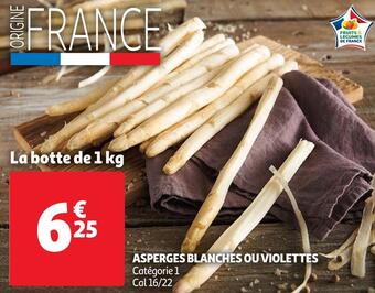 Auchan Asperges blanches ou violettes offre