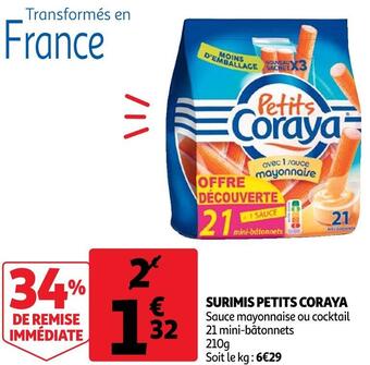 Auchan Petits coraya surimis offre