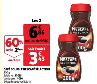 Auchan Nescafé sélection café soluble n offre
