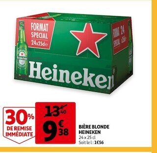 Auchan Heineken bière blonde offre