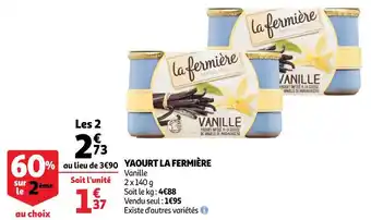 Auchan La fermière yaourt offre