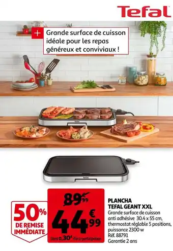 Auchan Tefal plancha geant xxl offre