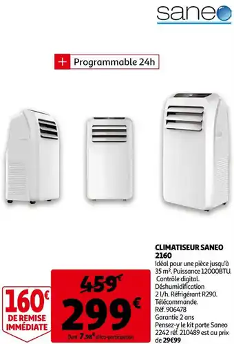 Auchan Saneo climatiseur 2160 offre