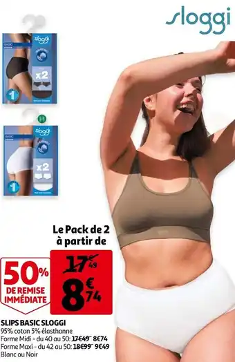 Auchan Sloggi slips basic offre