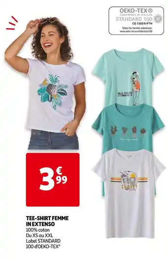Auchan In extenso tee-shirt femme offre
