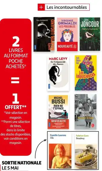 Auchan Bon plan sur les livres au format poche offre
