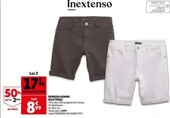 Auchan In extenso bermuda homme offre