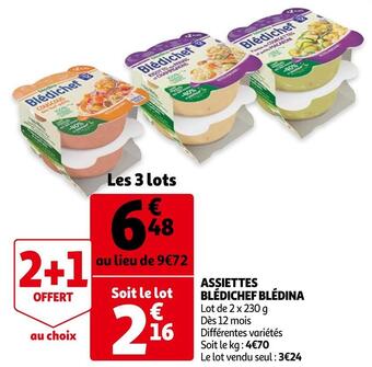 Auchan Blédina assiettes blédichef offre