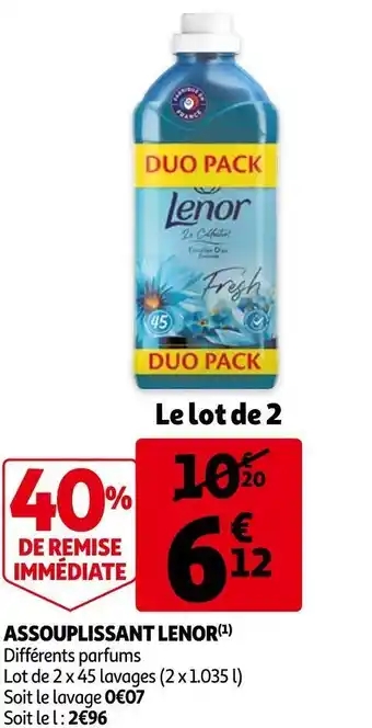 Auchan Lenor assouplissant offre