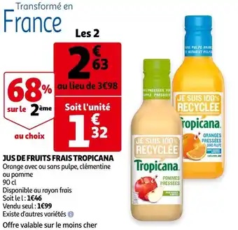 Auchan Tropicana jus de fruits frais offre