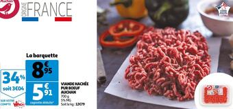 Auchan Auchan viande hachée pur boeuf offre