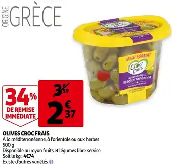 Auchan Croc frais olives offre