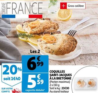 Auchan Coquilles saint-jacques à la bretonne offre