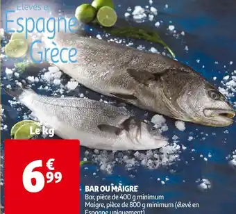 Auchan Bar ou maigre offre