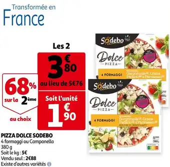 Auchan Sodebo pizza dolce offre