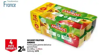 Auchan Andros dessert fruitier offre