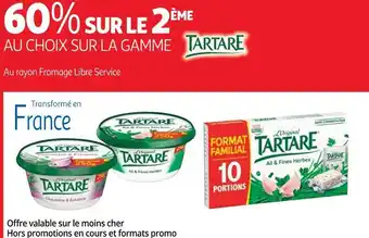 Auchan Tartare bon plan sur la gamme tartare offre