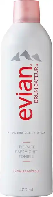 Match Evian spray facial brumisateur offre