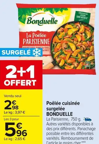 Bonduelle poêlée cuisinée surgelée