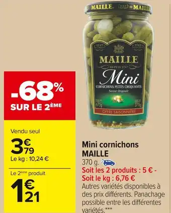 Maille mini cornichons