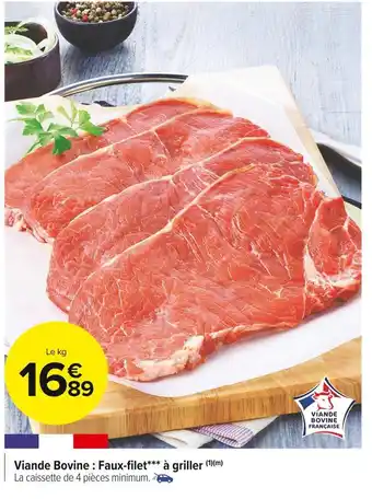 Viande bovine française viande bovine : faux-filet à griller