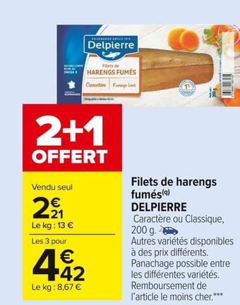 Carrefour Market Delpierre filets de harengs fumés offre