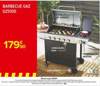 Carrefour Market Barbecue gaz gz5100 offre
